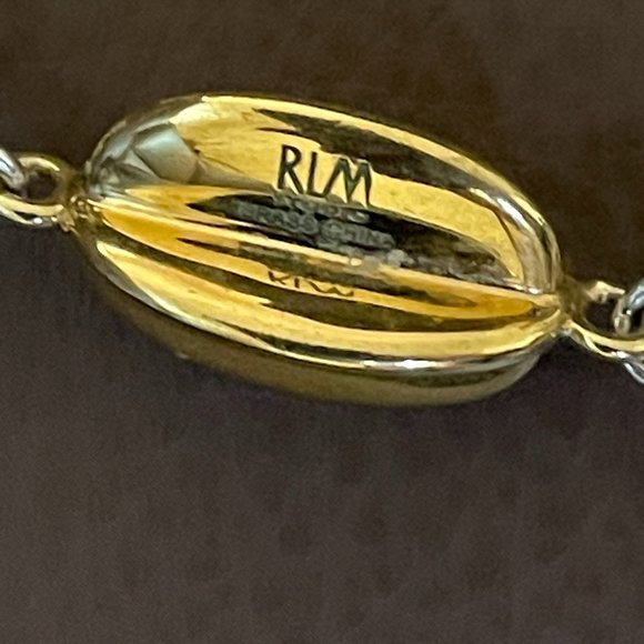 RLM Studio Sterling Silver, Brass & Hermatite Link Necklace - Picture 3 of 11